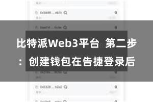 比特派Web3平台 第二步:创建钱包在告捷登录后